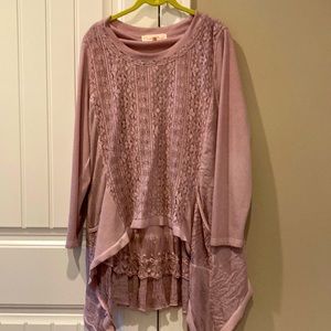 Long sleeve pretty angel large tunic, top new
